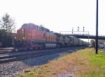 BNSF 4523 & 829 hold train 212 at the signals at Elm Street